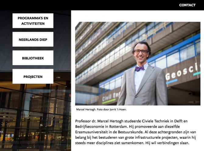 Interview met prof. Marcel Hertogh van TU Delft op onze site neerlandsdiep.nl